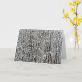 Schneebedeckte Branchen Winter Abstrakt Karte (Gelbe Blume)