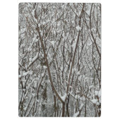 Schneebedeckte Branchen Winter Abstrakt Klemmbrett (Rückseite)