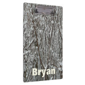 Schneebedeckte Branchen Winter Abstrakt Klemmbrett (Rechts)