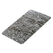 Schneebedeckte Branchen Winter Abstrakt Magnet (Linke Seite)