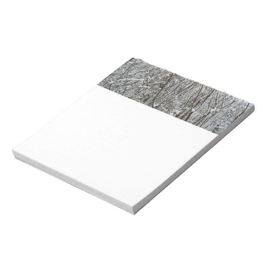Schneebedeckte Branchen Winter Abstrakt Notizblock (Rotiert)