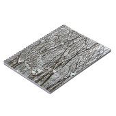 Schneebedeckte Branchen Winter Abstrakt Notizblock (Linke Seite)