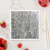 Schneebedeckte Branchen Winter Abstrakt Serviette (Beispiel)