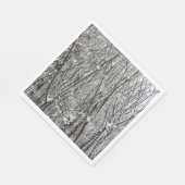 Schneebedeckte Branchen Winter Abstrakt Serviette (Ecke)