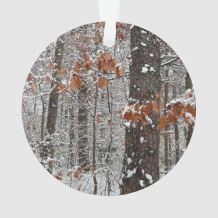 Schneebedeckte Eichen - Winterlandschaftsfotografi Ornament