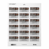 Schneebedeckte Eichenbäume Winternaturfotografie Adressaufkleber (Vorne)