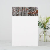 Schneebedeckte Eichenbäume Winternaturfotografie Briefpapier (Stehend Vorderseite)
