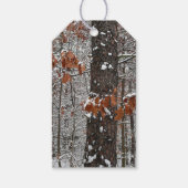 Schneebedeckte Eichenbäume Winternaturfotografie Geschenkanhänger (Vorderseite)