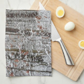 Schneebedeckte Eichenbäume Winternaturfotografie Handtuch (Viertel Falte)