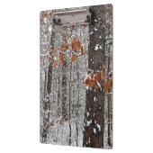 Schneebedeckte Eichenbäume Winternaturfotografie Klemmbrett (Links)