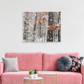 Schneebedeckte Eichenbäume Winternaturfotografie Leinwanddruck (Insitu (Wohnzimmer))