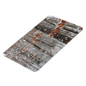 Schneebedeckte Eichenbäume Winternaturfotografie Magnet (Linke Seite)