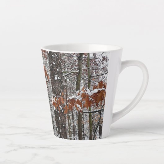 Schneebedeckte Eichenbäume Winternaturfotografie Milchtasse (Rechts)