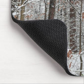 Schneebedeckte Eichenbäume Winternaturfotografie Mousepad (Ecke)