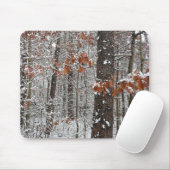 Schneebedeckte Eichenbäume Winternaturfotografie Mousepad (Mit Mouse)