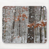 Schneebedeckte Eichenbäume Winternaturfotografie Mousepad (Vorne)