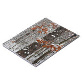 Schneebedeckte Eichenbäume Winternaturfotografie Notizblock (Linke Seite)