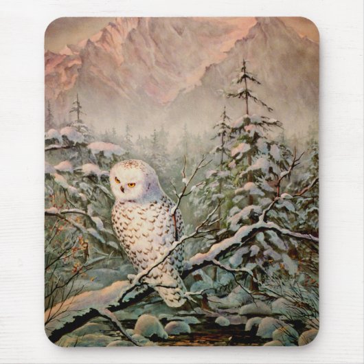 SCHNEEBEDECKTE EULE durch SHARON SHARPE Mousepad (Vorne)