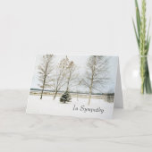 schneebedeckte Evergreen1card, im Beileid Karte (Vorderseite)