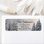 Schneebedeckte Evergreens-Rücksendeadressen-Aufkle (Insitu)