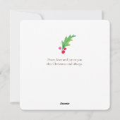 Schneebedeckte Füchse Flach Weihnachtskarte Feiertagskarte (Rückseite)