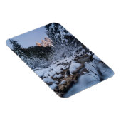 Schneebedeckte Geisler-Bergkette Magnet (Rechte Seite)