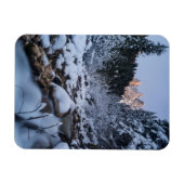 Schneebedeckte Geisler-Bergkette Magnet (Horizontal)