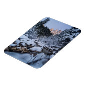Schneebedeckte Geisler-Bergkette Magnet (Linke Seite)