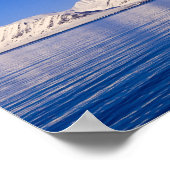 Schneebedeckte Gipfel Woodfjord Svalbard Poster (Ecke)