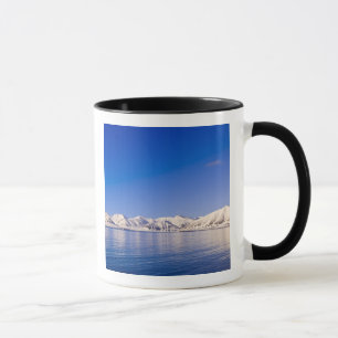 Schneebedeckte Gipfel Woodfjord Svalbard Tasse