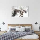 Schneebedeckte Holzbrücke Leinwanddruck (Insitu (Schlafzimmer))