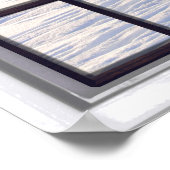 Schneebedeckte Imitate Winterschauer Fenster Poster (Ecke)