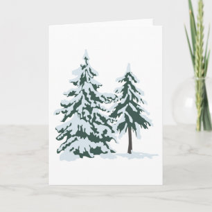 Schneebedeckte Immergrüne Karte