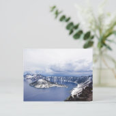 Schneebedeckte Insel Postkarte (Stehend Vorderseite)