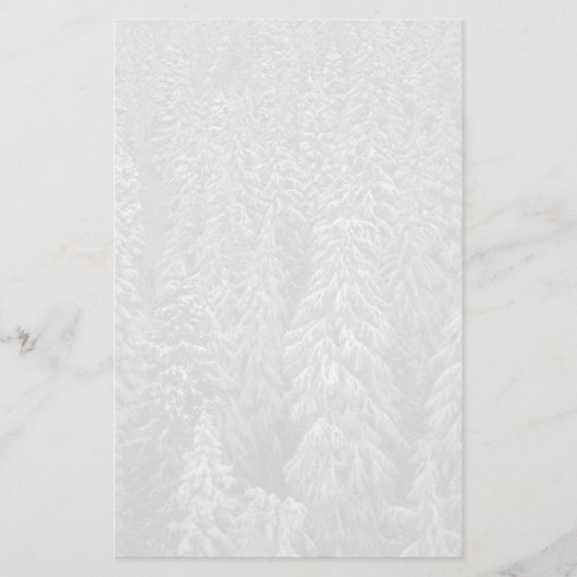 Schneebedeckte Kiefer Briefpapier (Vorderseite)