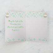 Schneebedeckte Kiefern & Frieden Karte (Innenseite)