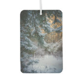 Schneebedeckte Kiefernäste Autolufterfrischer (Vorderseite)