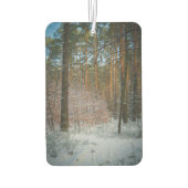 Schneebedeckte Kiefernäste Autolufterfrischer (Rückseite)