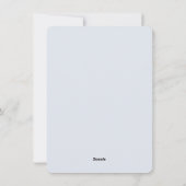 Schneebedeckte Kiefernäste Feiertagskarte (Rückseite)