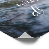 Schneebedeckte Kiefernäste Poster (Ecke)