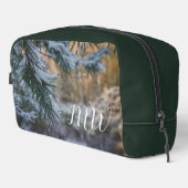 Schneebedeckte Kiefernäste Waschbeutel (Rechte Ecke)