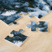 Schneebedeckte Kiefernstränge und -konen Puzzle (Seite)