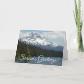 Schneebedeckte Landschaft der Hood Feiertagskarte (Vorderseite)
