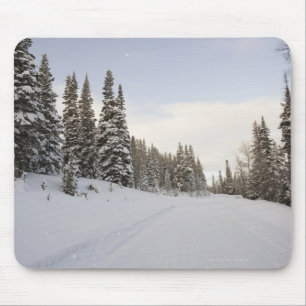Schneebedeckte Landschaft Mousepad