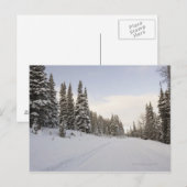 Schneebedeckte Landschaft Postkarte (Vorne/Hinten)