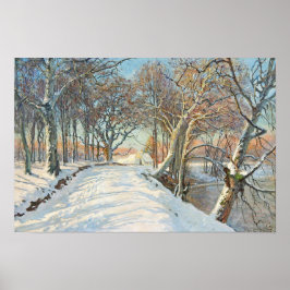 Schneebedeckte Landschaft, Viggo Langer Poster
