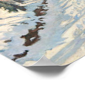 Schneebedeckte Landschaft, Viggo Langer Poster (Ecke)