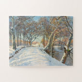 Schneebedeckte Landschaft, Viggo Langer Puzzle (Horizontal)