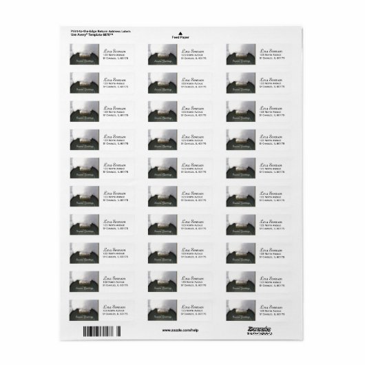 Schneebedeckte Mailbox-Rücksendeadresse (Vorne)