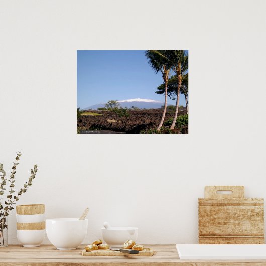Schneebedeckte Mauna Kea Poster (Küche)